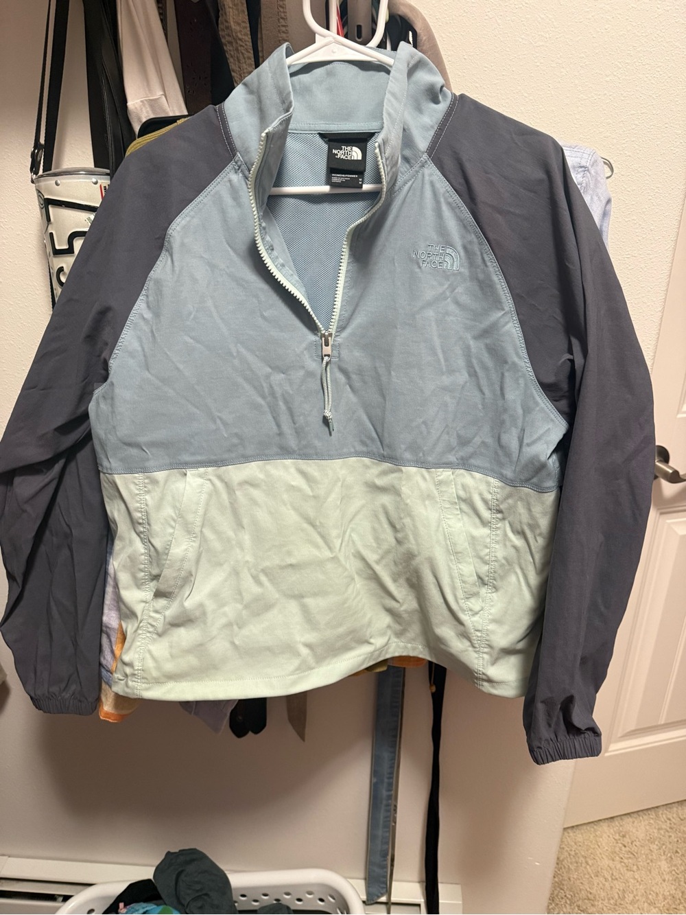 The North Face Women's Light Blue Windbreaker Jacket